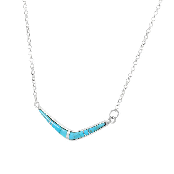 Turquoise Necklace Sterling Silver N6012-C05