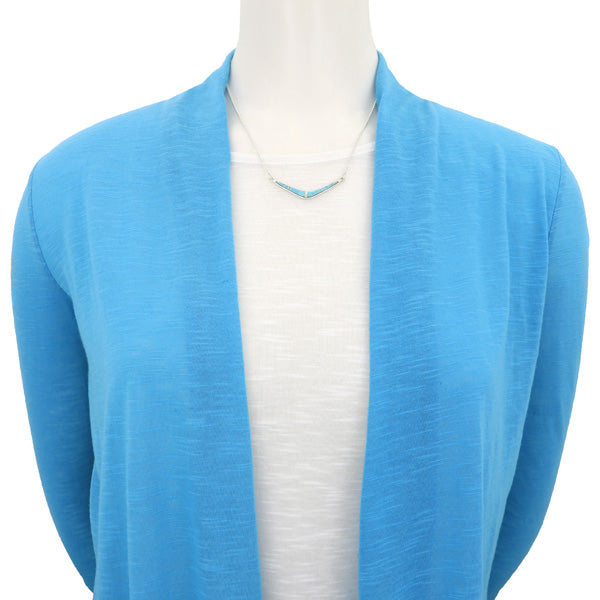Turquoise Necklace Sterling Silver N6012-C05