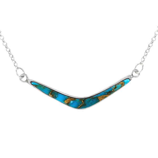 Matrix Turquoise Necklace Sterling Silver N6012-C84