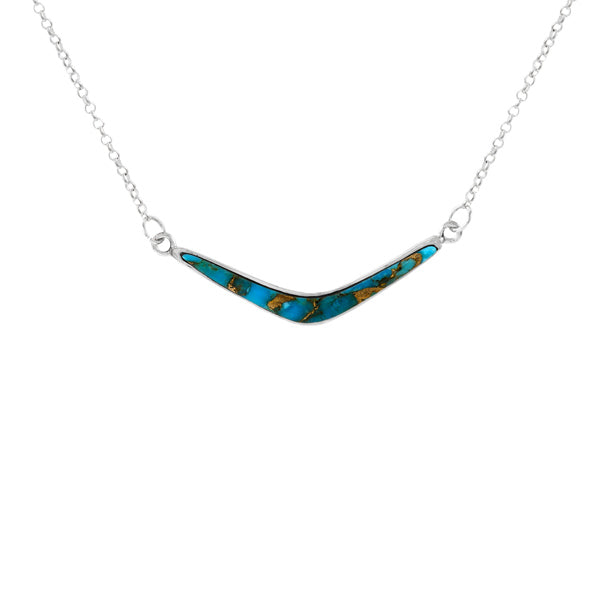 Matrix Turquoise Necklace Sterling Silver N6012-C84