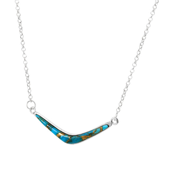Matrix Turquoise Necklace Sterling Silver N6012-C84