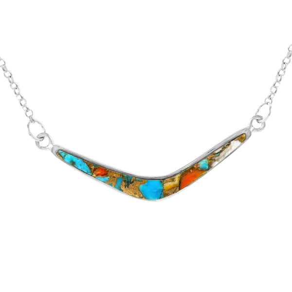 Spiny Turquoise Necklace Sterling Silver N6012-C89