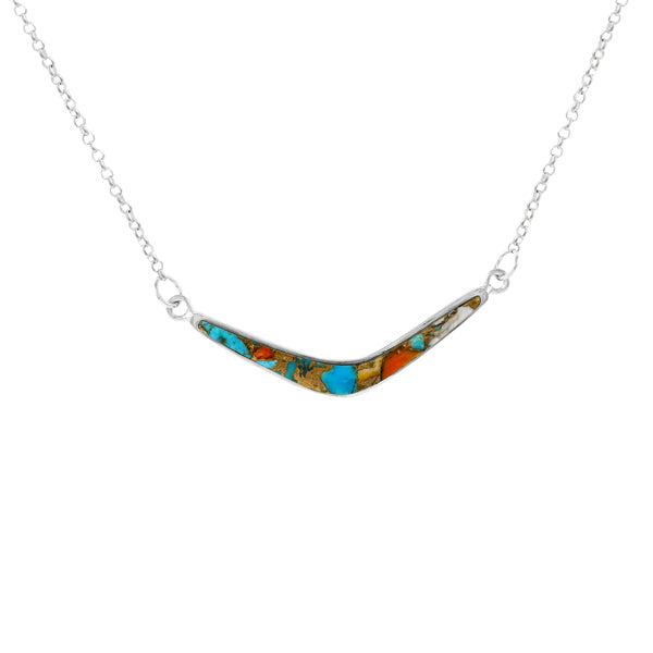 Spiny Turquoise Necklace Sterling Silver N6012-C89