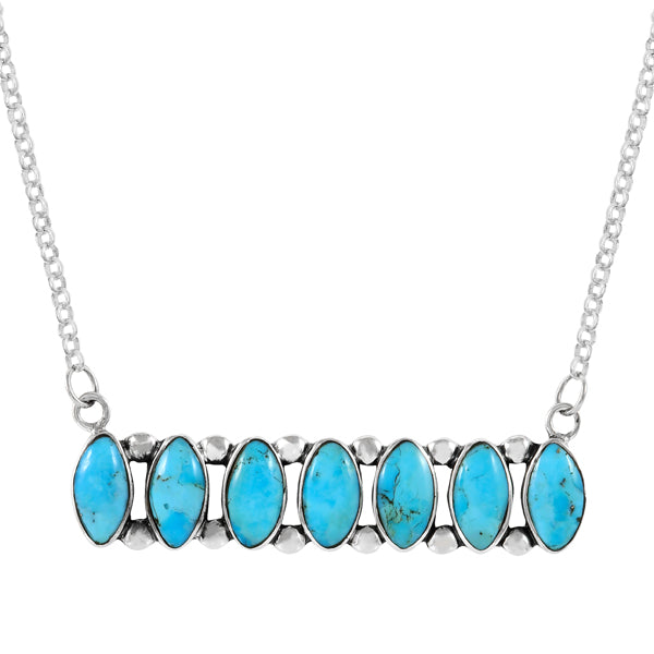 Turquoise Necklace Sterling Silver N6014-C75
