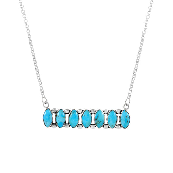 Turquoise Necklace Sterling Silver N6014-C75
