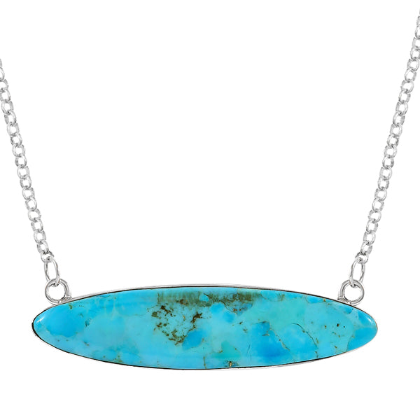 Turquoise Necklace Sterling Silver N6020-C75