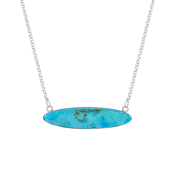 Turquoise Necklace Sterling Silver N6020-C75