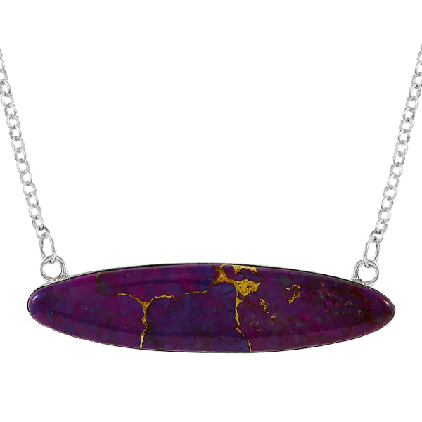 Purple Turquoise Necklace Sterling Silver N6020-C77