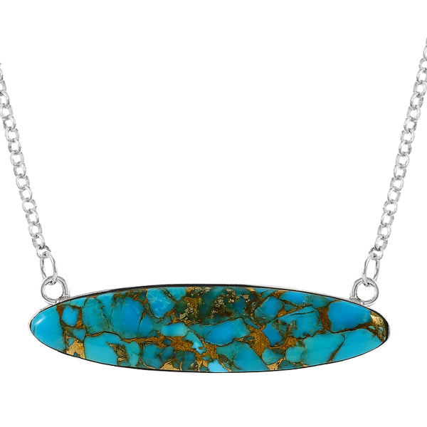 Matrix Turquoise Necklace Sterling Silver N6020-C84