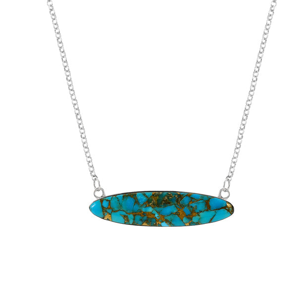Matrix Turquoise Necklace Sterling Silver N6020-C84