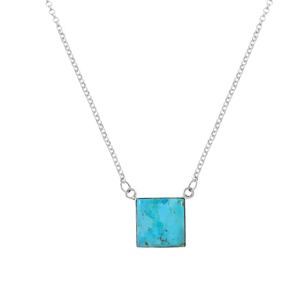 Turquoise Necklace Sterling Silver N6021-C75