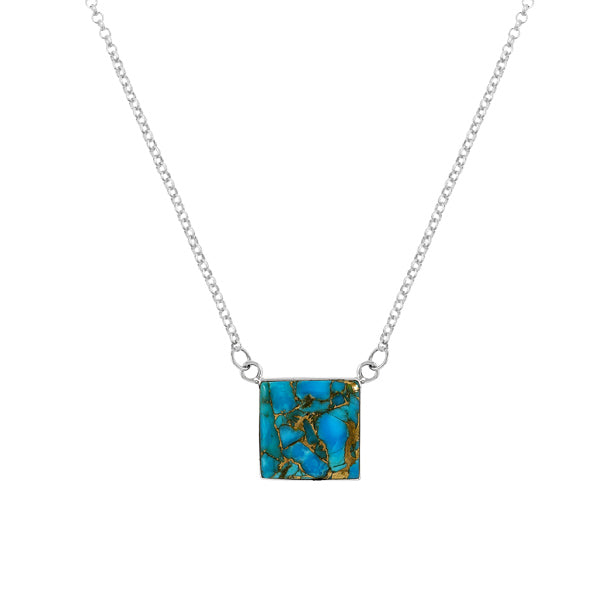 Matrix Turquoise Necklace Sterling Silver N6021-C84