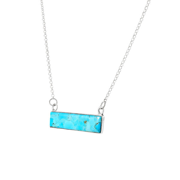 Turquoise Necklace Sterling Silver N6006-SM-C75