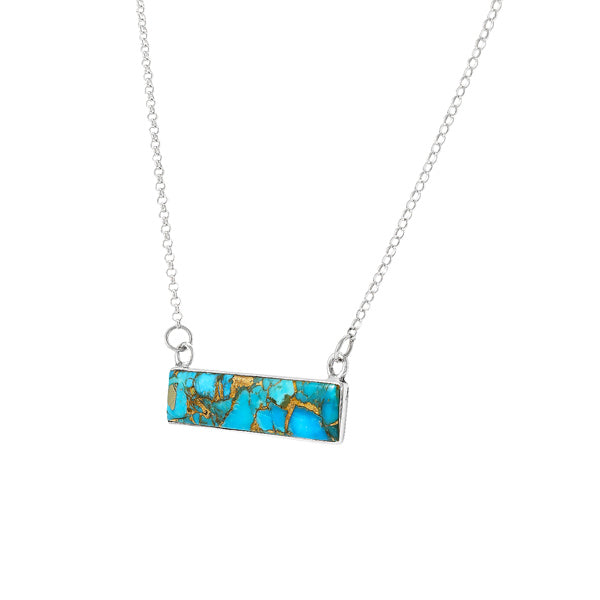 Matrix Turquoise Necklace Sterling Silver N6006-SM-C84