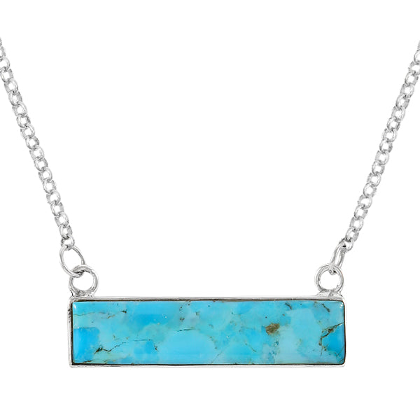 Turquoise Necklace Sterling Silver N6006-SM-C75