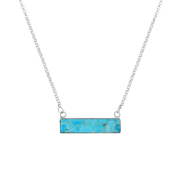 Turquoise Necklace Sterling Silver N6006-SM-C75