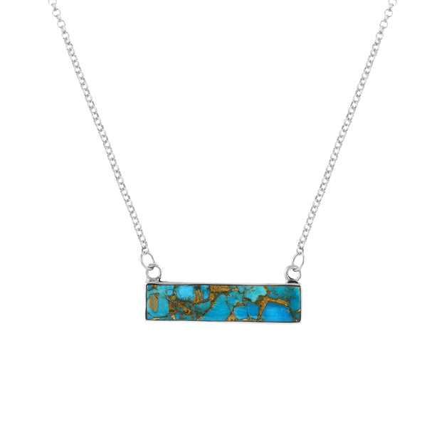 Matrix Turquoise Necklace Sterling Silver N6006-SM-C84