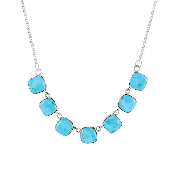 Turquoise Necklace Sterling Silver N6025-C75