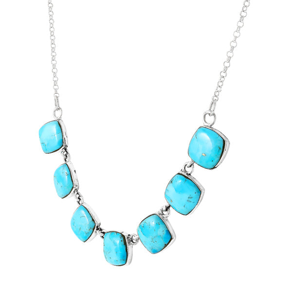Turquoise Necklace Sterling Silver N6025-C75