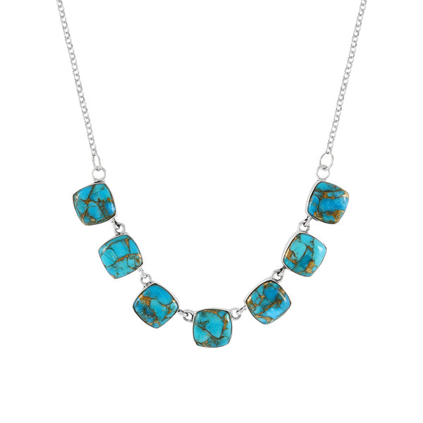 Matrix Turquoise Necklace Sterling Silver N6025-C84