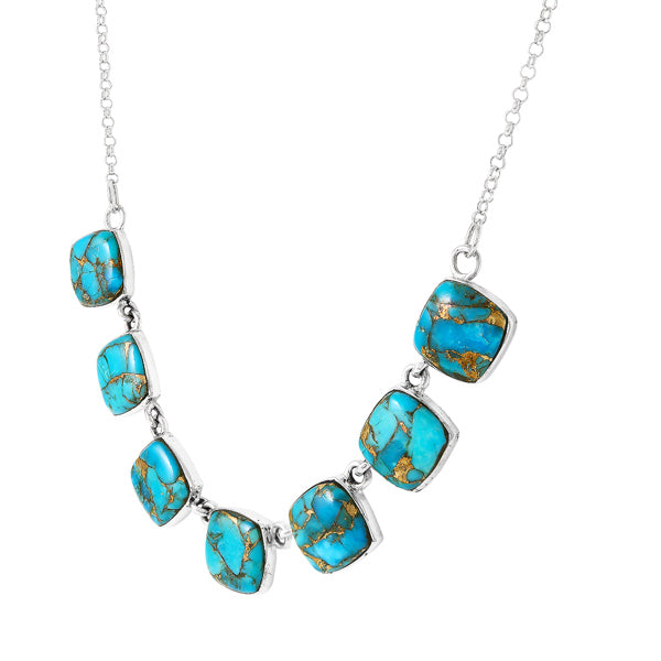 Matrix Turquoise Necklace Sterling Silver N6025-C84
