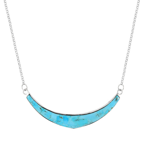 Turquoise Necklace Sterling Silver N6026-C75