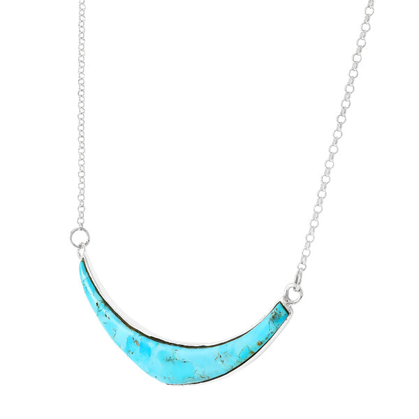 Turquoise Necklace Sterling Silver N6026-C75
