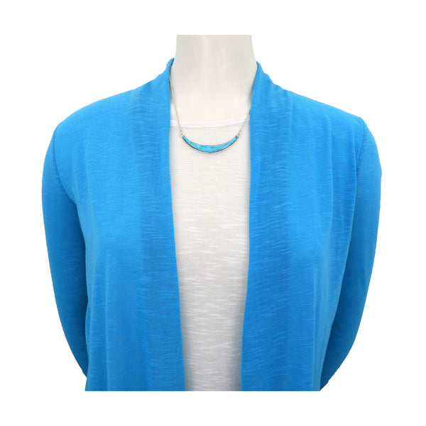 Turquoise Necklace Sterling Silver N6026-C75