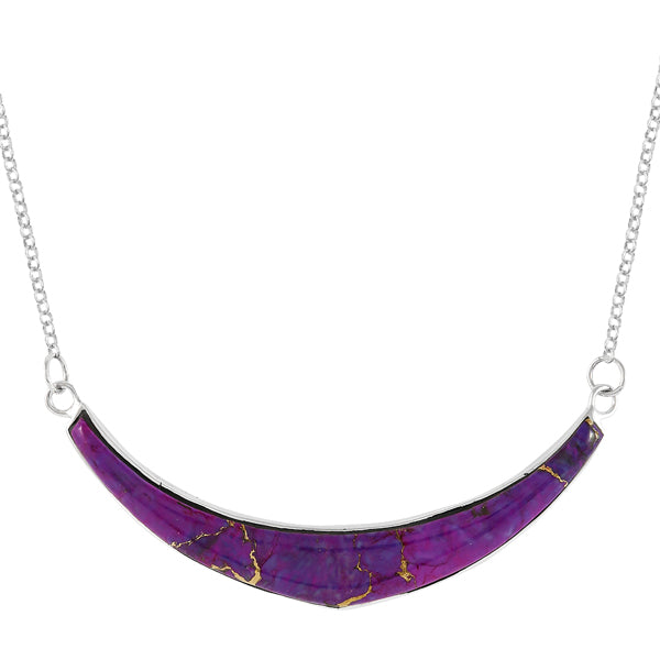 Purple Turquoise Necklace Sterling Silver N6026-C77