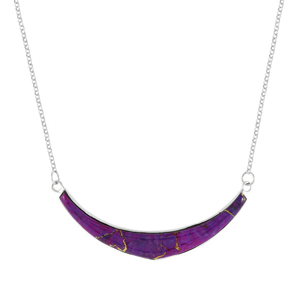 Purple Turquoise Necklace Sterling Silver N6026-C77