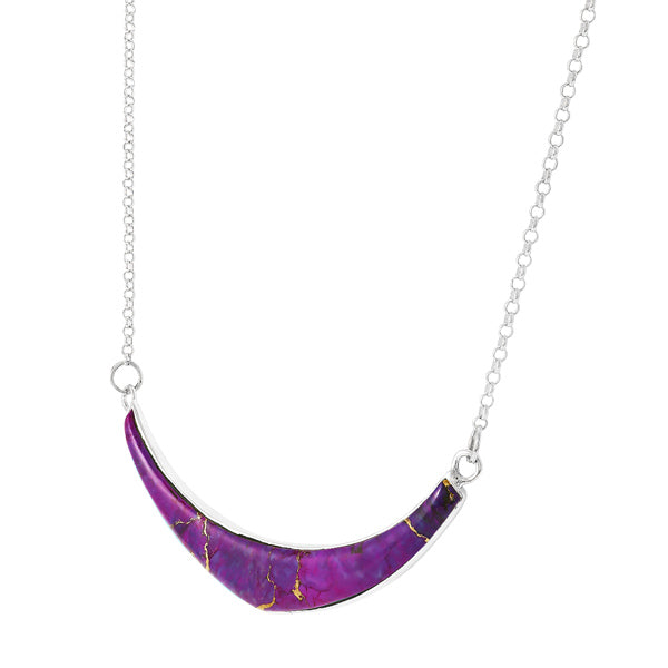 Purple Turquoise Necklace Sterling Silver N6026-C77
