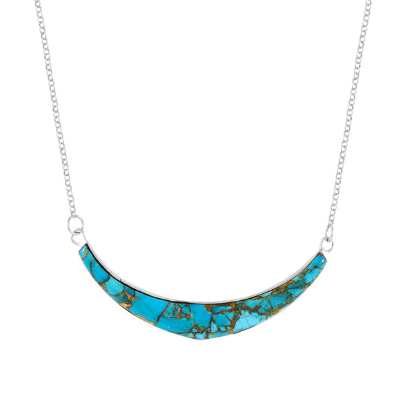 Matrix Turquoise Necklace Sterling Silver N6026-C84