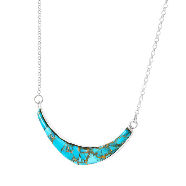 Matrix Turquoise Necklace Sterling Silver N6026-C84