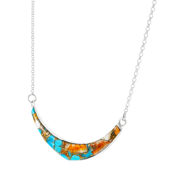 Spiny Turquoise Necklace Sterling Silver N6026-C89