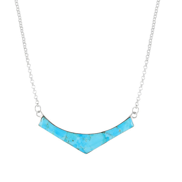 Turquoise Necklace Sterling Silver N6029-C75
