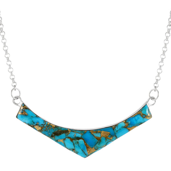 Matrix Turquoise Necklace Sterling Silver N6029-C84