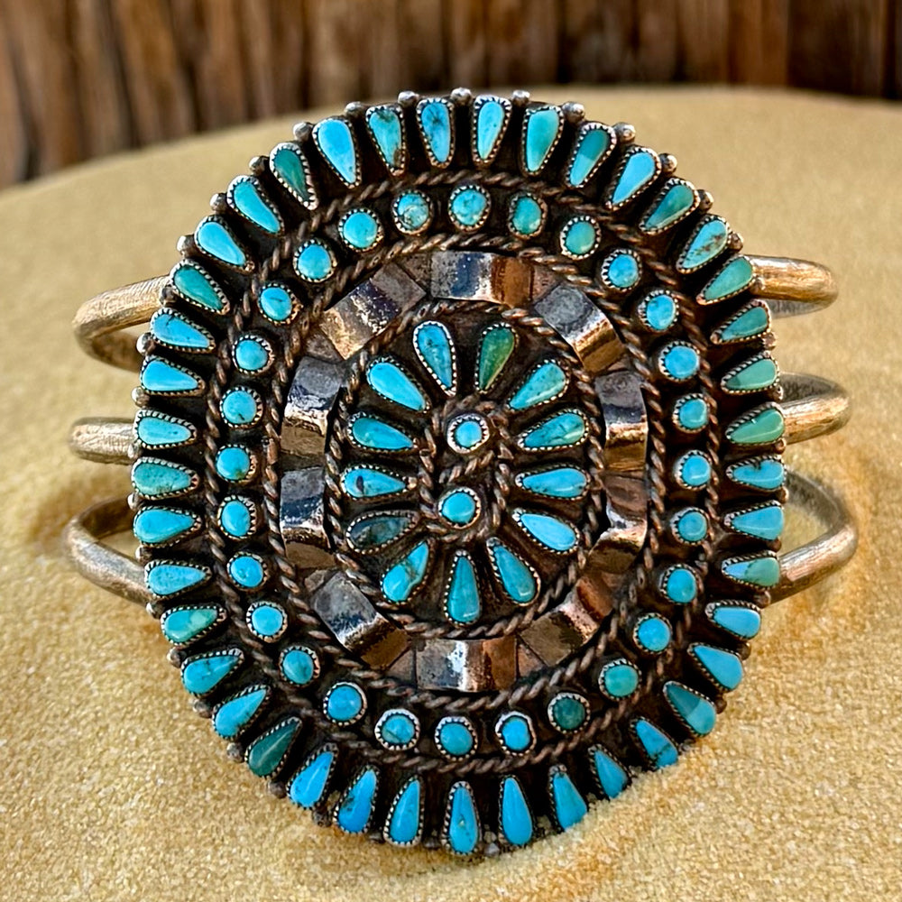 Native American Turquoise Bracelet Sterling Silver NB5005