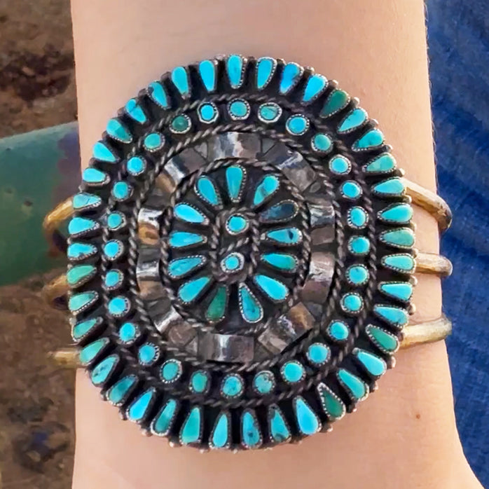 Native American Turquoise Bracelet Sterling Silver NB5005