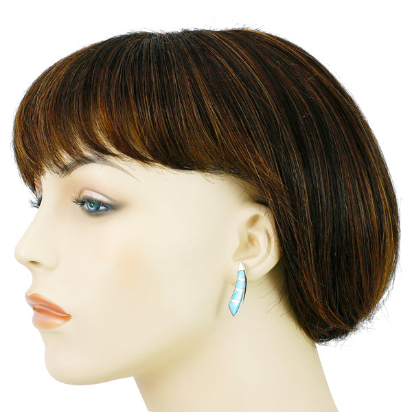 Turquoise Necklace Earrings Set Sterling Silver NE6001-C05