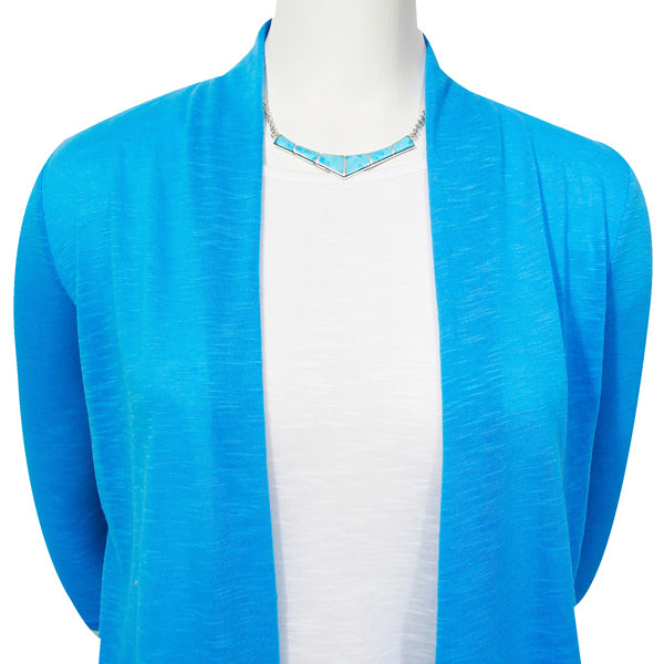 Turquoise Necklace Earrings Set Sterling Silver NE6001-C05