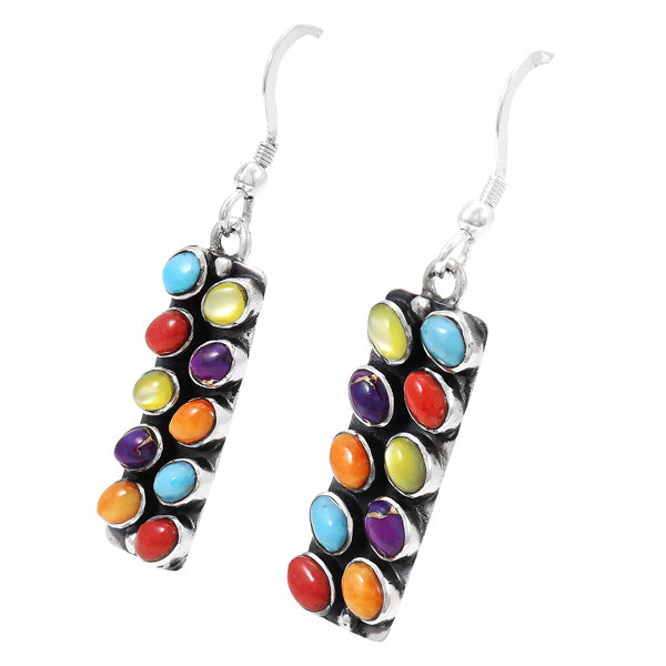 Multicolor Earrings Sterling Silver E6004-C71