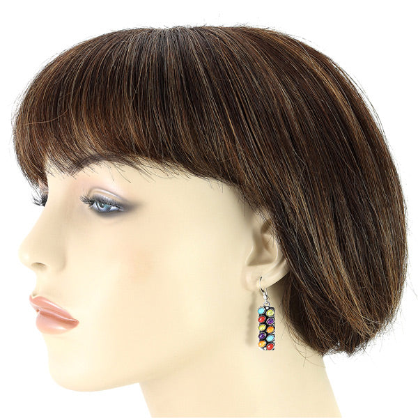 Multicolor Earrings Sterling Silver E6004-C71