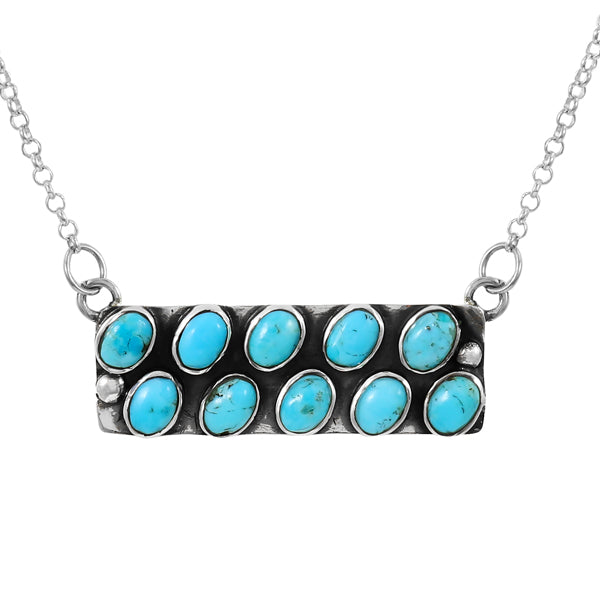 Turquoise Necklace Sterling Silver N6004-C75