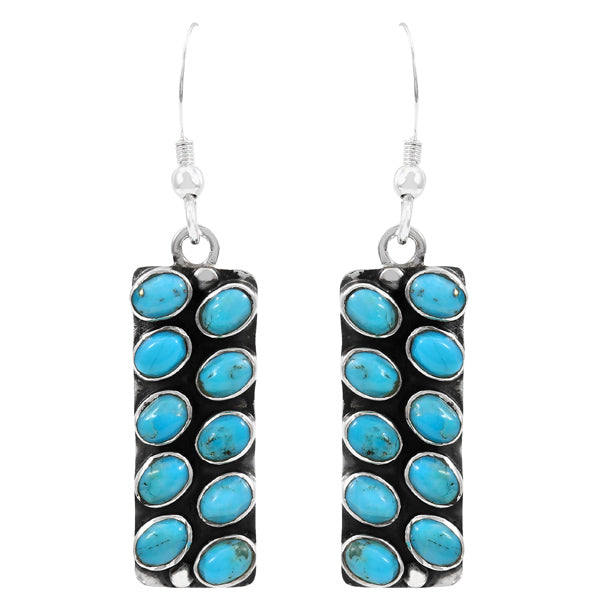 Turquoise Earrings Sterling Silver E6004-C75