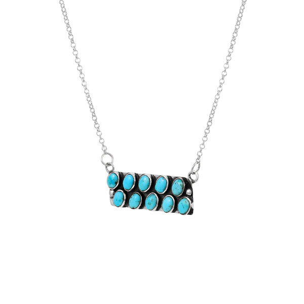 Turquoise Necklace Sterling Silver N6004-C75