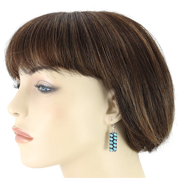 Turquoise Earrings Sterling Silver E6004-C75