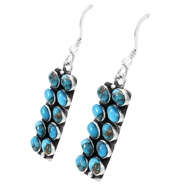 Matrix Turquoise Earrings Sterling Silver E6004-C84