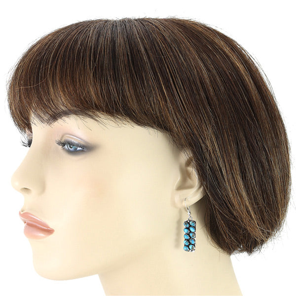 Matrix Turquoise Earrings Sterling Silver E6004-C84