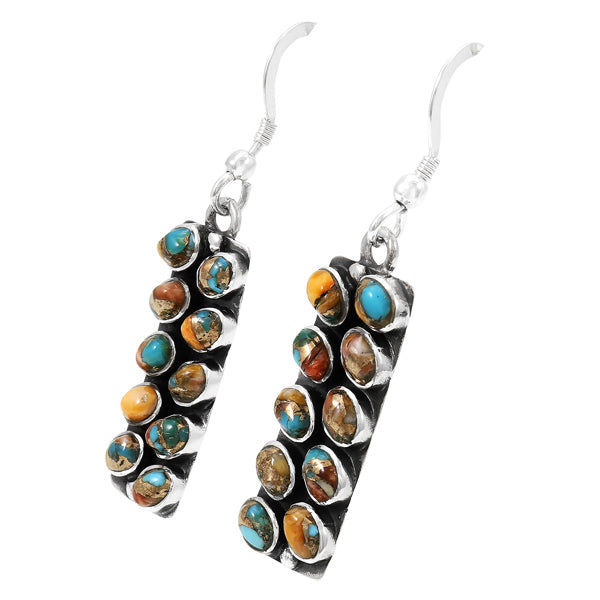 Spiny Turquoise Earrings Sterling Silver Earrings E6004-C89