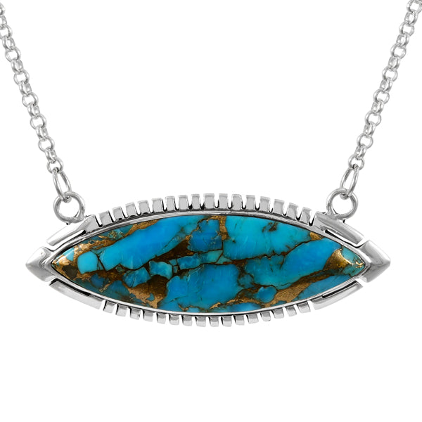 Matrix Turquoise Necklace Sterling Silver N6005-C84